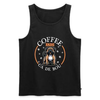 Kaffee und Ca de Bou - Männer Premium Bio Tank Top - Schwarz - Vorne - AI Model Male 178 light (178cm)