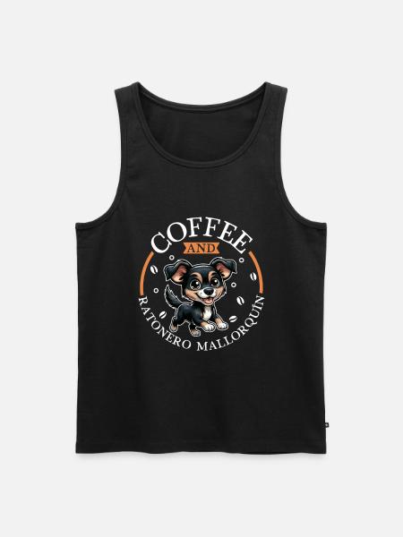 Coffee and Ratonero mallorquín - Men's Premium Organic Tank Top - black