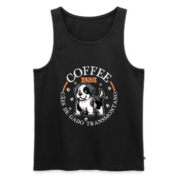 Kaffee und Transmontano - Männer Premium Bio Tank Top - Schwarz - Vorne - Michal (187cm)