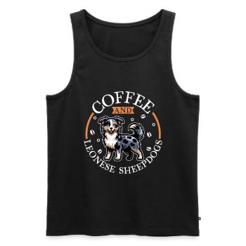 Kaffee und Carea Leonés - Männer Premium Bio Tank Top - Schwarz - Vorne - Michal (187cm)