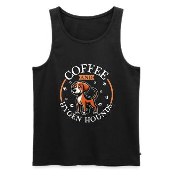 Café et Hygenhund - Débardeur bio Premium Homme - noir - Devant - Michal (187cm)