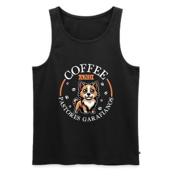 Kaffee und Pastor Garafiano - Männer Premium Bio Tank Top - Schwarz - Vorne - Michal (187cm)