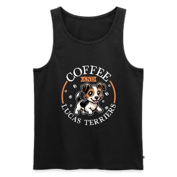 Café et Lucas Terrier sportif - Débardeur bio Premium Homme - noir - Devant - Michal (187cm)