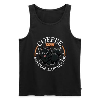 Café et Laponie suédoise - Débardeur bio Premium Homme - noir - Devant - Michal (187cm)