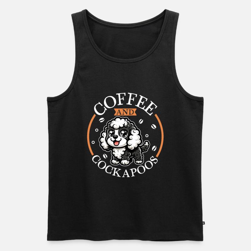 Café et Cockapoo - Débardeur bio Premium Homme - noir