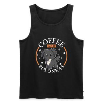 Café et Bolonka Zwetna - Débardeur bio Premium Homme - noir - Devant - Michal (187cm)
