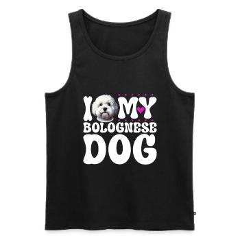 J'adore ma bolognaise - Débardeur bio Premium Homme - noir - Devant - AI Model Male 178 light (178cm)