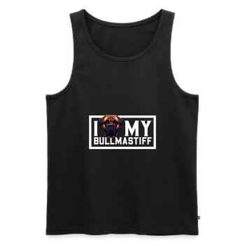 J’adore mon Bullmastiff - Débardeur bio Premium Homme - noir - Devant - Michal (187cm)