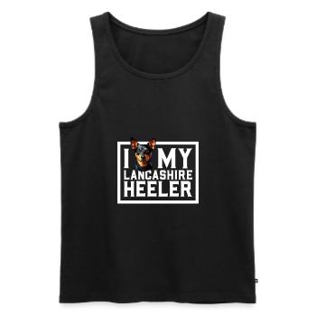 I love my Lancashire Heeler - Men's Premium Organic Tank Top - black - Front - AI Model Male 178 light (178cm)