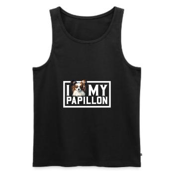 J’adore mon Papillon - Débardeur bio Premium Homme - noir - Devant - Michal (187cm)