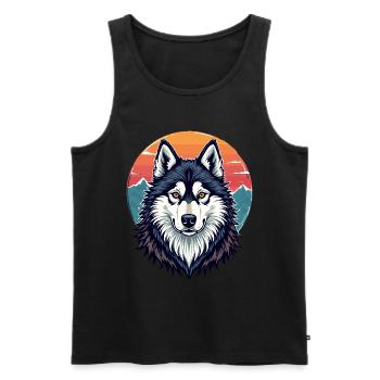 Husky for a Dog Owner, Husky Dog - Men's Premium Organic Tank Top - black - Front - Michal (187cm)