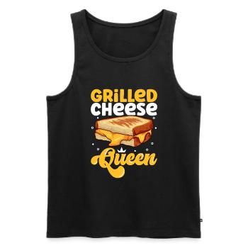 Grilled Cheese Sandwich Queen - Männer Premium Bio Tank Top - Schwarz - Vorne - AI Model Male 178 light (178cm)