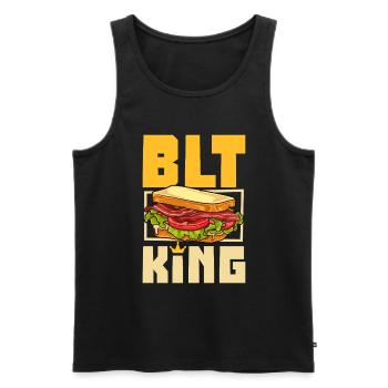 BLT King - Débardeur bio Premium Homme - noir - Devant - Michal (187cm)