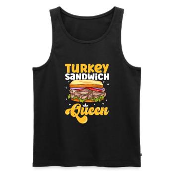 Turkey Sandwich Queen - Männer Premium Bio Tank Top - Schwarz - Vorne - AI Model Male 178 light (178cm)