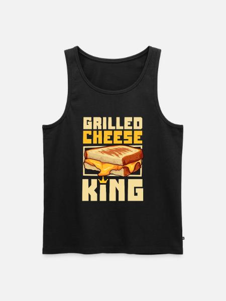 Grilled Cheese Sandwich King - Men's Premium Organic Tank Top - black