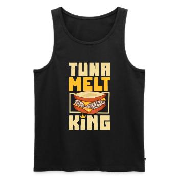 Tuna Melt Sandwich King - Männer Premium Bio Tank Top - Schwarz - Vorne - AI Model Male 178 light (178cm)