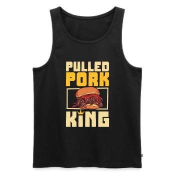 Pulled Pork Sandwich King - Männer Premium Bio Tank Top - Schwarz - Vorne - AI Model Male 178 light (178cm)