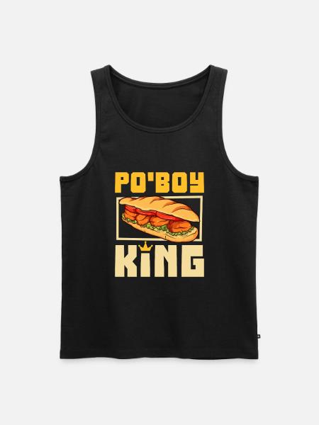Po' Boy King - Men's Premium Organic Tank Top - black
