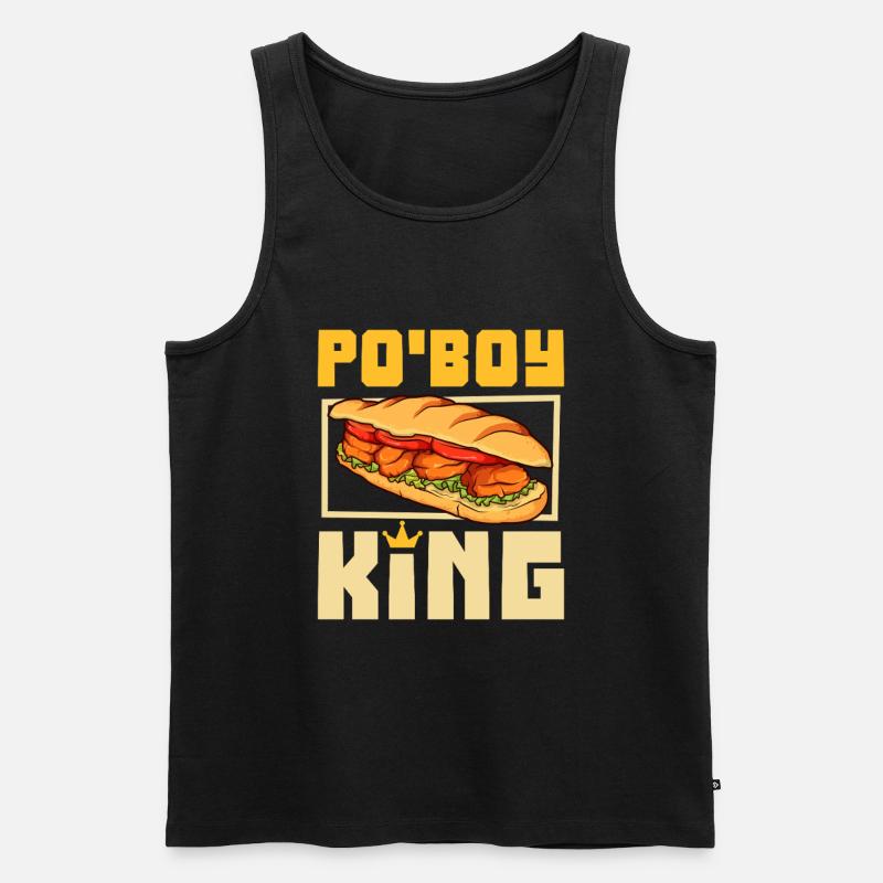 Po' Boy King - Männer Premium Bio Tank Top - Schwarz
