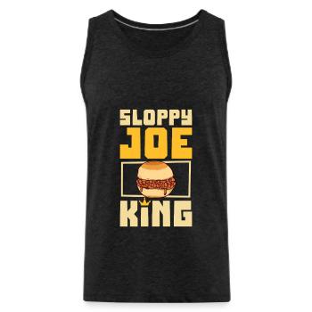 Sloppy Joe King - Men's Premium Organic Tank Top - charcoal grey - Front - Alexander (188cm)