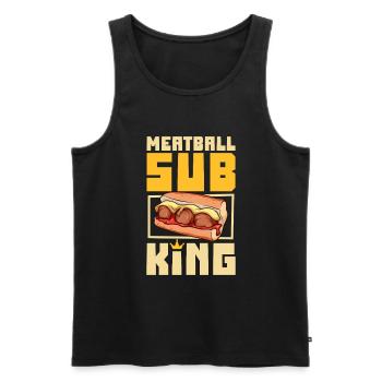 Meatball Sub King - Männer Premium Bio Tank Top - Schwarz - Vorne - AI Model Male 178 light (178cm)