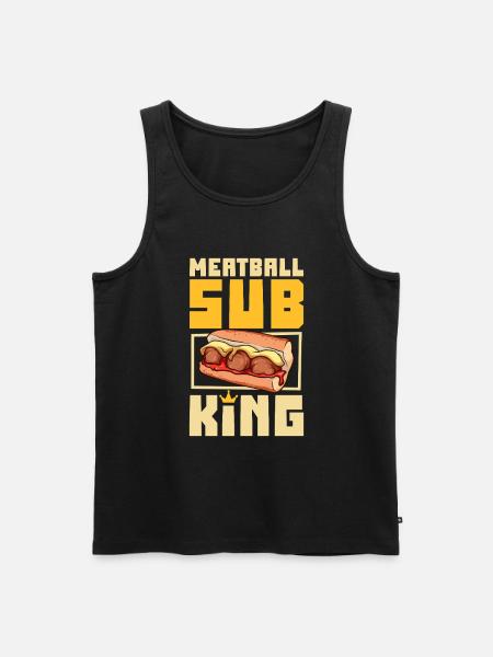Meatball Sub King - Men's Premium Organic Tank Top - black