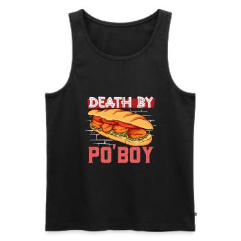 Death by Po' Boy - Männer Premium Bio Tank Top - Schwarz - Vorne - AI Model Male 178 light (178cm)