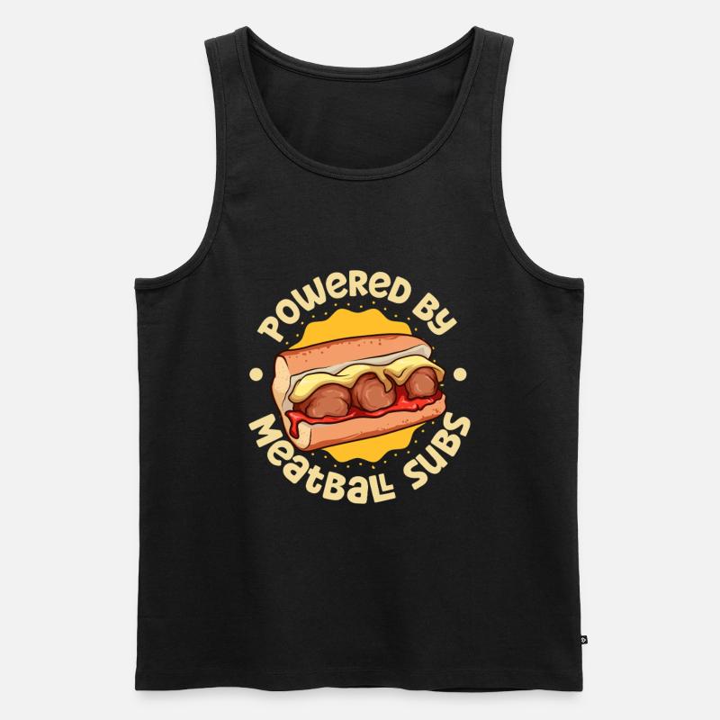 Propulsé par Meatball Sub - Débardeur bio Premium Homme - noir