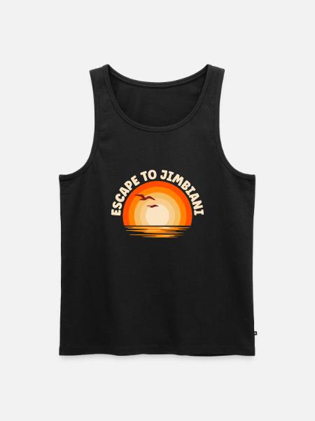 I'm fleeing to Jambiani - Men's Premium Organic Tank Top - black