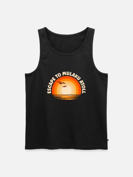 I'm fleeing to Mulaku Atoll - Men's Premium Organic Tank Top - black