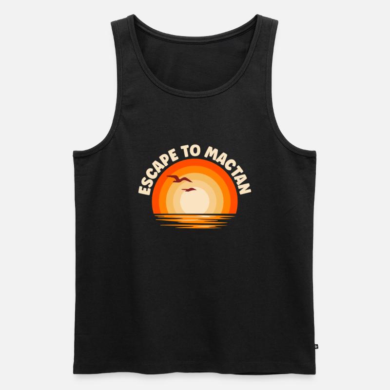 Ich fliehe nach Mactan - Männer Premium Bio Tank Top - Schwarz