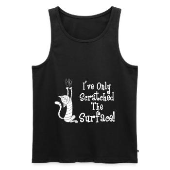 Katze ich nur kratzte die Oberfläche - Männer Premium Bio Tank Top - Schwarz - Vorne - Michal (187cm)