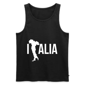Italy / Italien / Italien fußball /Italien Urlaub - Männer Premium Bio Tank Top - Schwarz - Vorne - AI Model Male 178 light (178cm)