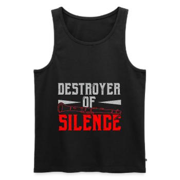 Destroyer le clarinettiste silencieux Instrumentiste - Débardeur bio Premium Homme - noir - Devant - Michal (187cm)