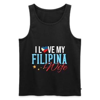 Philippinen Filipino Pinoy Philippinisch - Männer Premium Bio Tank Top - Schwarz - Vorne - AI Model Male 178 light (178cm)