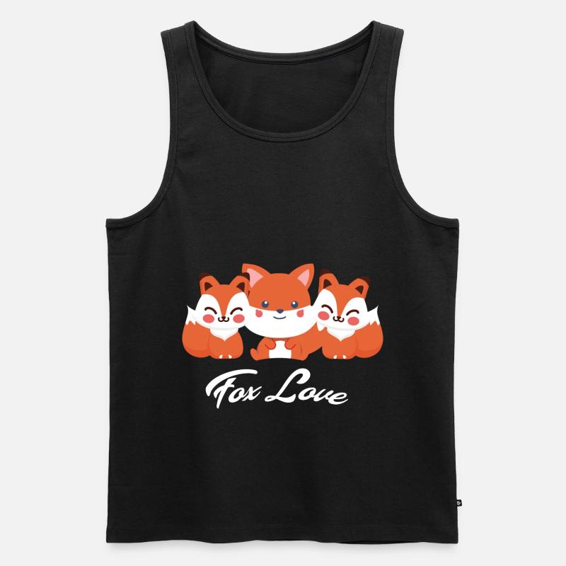 Fuchs - Männer Premium Bio Tank Top - Schwarz