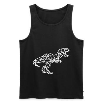 T Rex Geometric Lines - Men's Premium Organic Tank Top - black - Front - Michal (187cm)