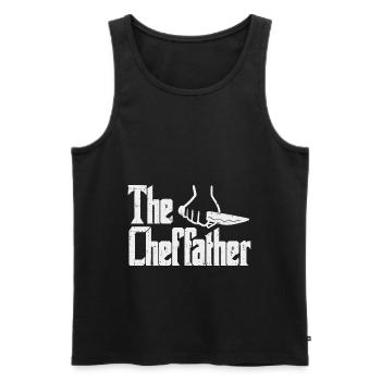 Cheffather Chef Chef Chef Chef - Débardeur bio Premium Homme - noir - Devant - AI Model Male 178 light (178cm)