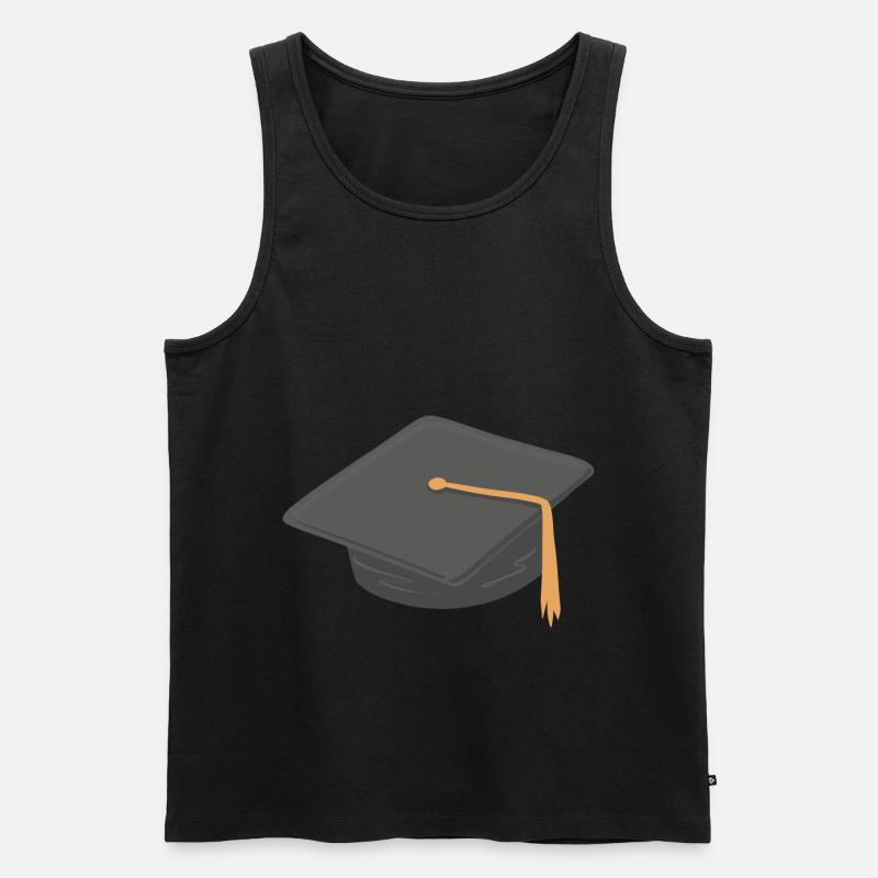 Schule Uni Abschluss Hut Symbol - Männer Premium Bio Tank Top - Schwarz
