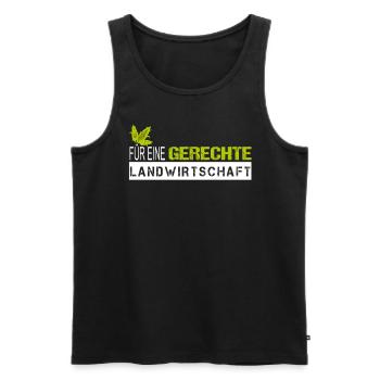 Landwirt Bauer Für Eine Gerechte Landwirtschaft - Männer Premium Bio Tank Top - Schwarz - Vorne - Michal (187cm)
