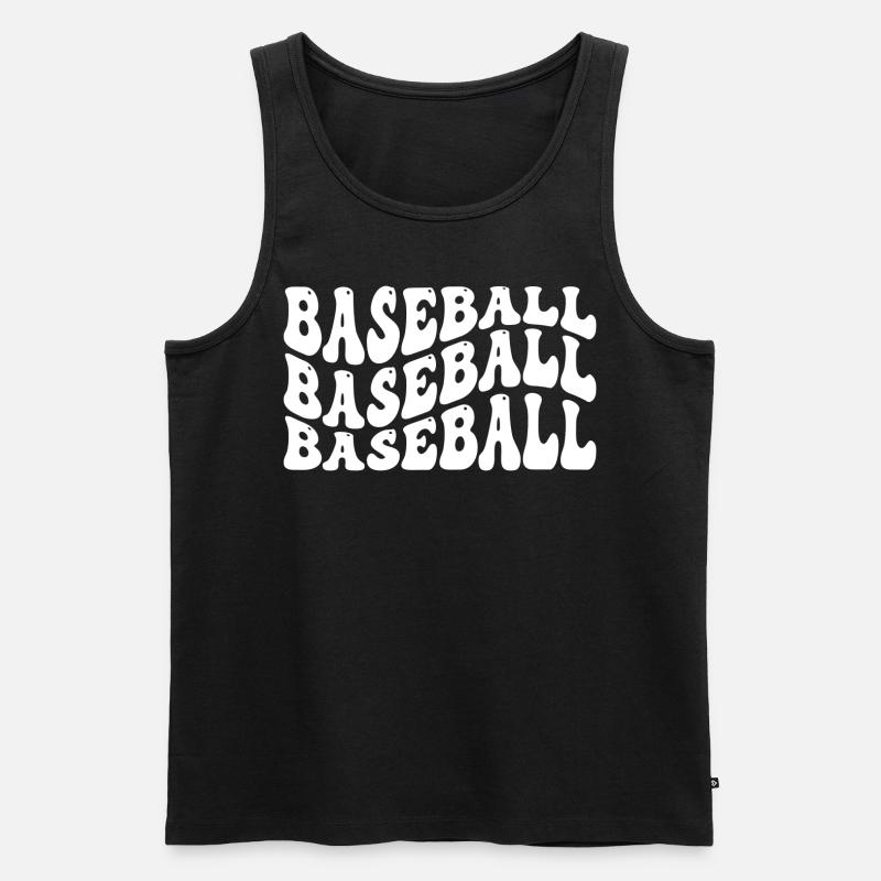 Baseball - Männer Premium Bio Tank Top - Schwarz