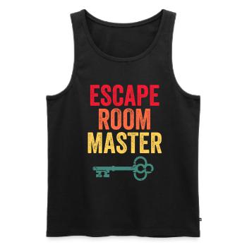 Retro Escape Room Master Vintage Escape Room Squad - Men's Premium Organic Tank Top - black - Front - AI Model Male 178 light (178cm)