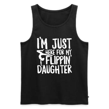 Drôle de gymnastique Encouragez papa maman gymnaste Flipping - Débardeur bio Premium Homme - noir - Devant - Michal (187cm)