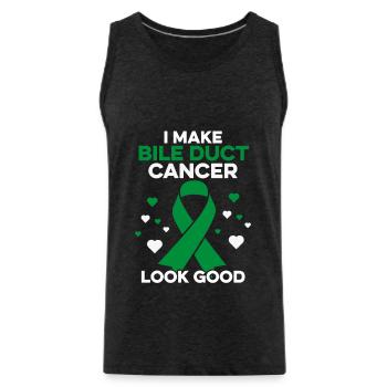 I Make Bile Duct Cancer Look Good Bile Duct - Men's Premium Organic Tank Top - charcoal grey - Front - Alexander (188cm)