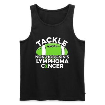 Bekämpfen Sie Non-Hodgkin-Krebs Non-Hodgkin-Lymphom - Männer Premium Bio Tank Top - Schwarz - Vorne - Michal (187cm)