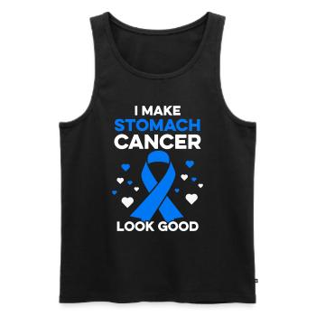 I Make Stomach Cancer Look Good Funny Stomach - Men's Premium Organic Tank Top - black - Front - Michal (187cm)