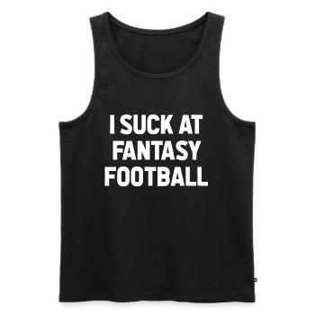Je suce à Fantasy Football Loser Gag Friend - Débardeur bio Premium Homme - noir - Devant - Michal (187cm)