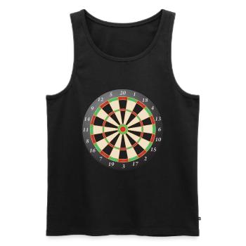 Darts Bullseye Dart Board Dartboard Target Dart - Débardeur bio Premium Homme - noir - Devant - Michal (187cm)
