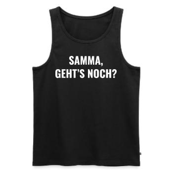 Samma, geht's noch? - Männer Premium Bio Tank Top - Schwarz - Vorne - AI Model Male 178 light (178cm)