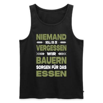 Bauernprotest Landwirt Demo Treckerdemo Traktor - Männer Premium Bio Tank Top - Schwarz - Vorne - AI Model Male 178 light (178cm)